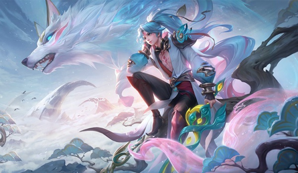 亚连落雪白狼皮肤